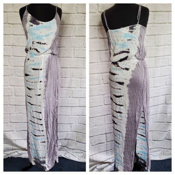 Young fabulous and broke tie dye slit maxi dress - Picture 1 of 10